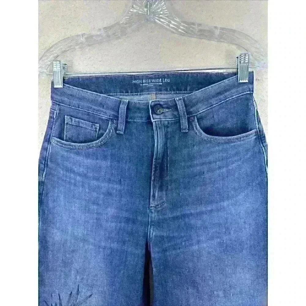 Chico’s High Rise Wide Leg Jeans Size 6R Women's Boho Romantic cowgirl - Picture 3 of 11